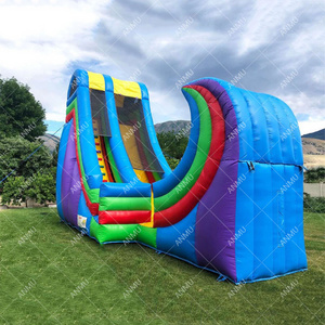 Outdoor giant rapids slides half pipe rampage inflatable water slide for adults