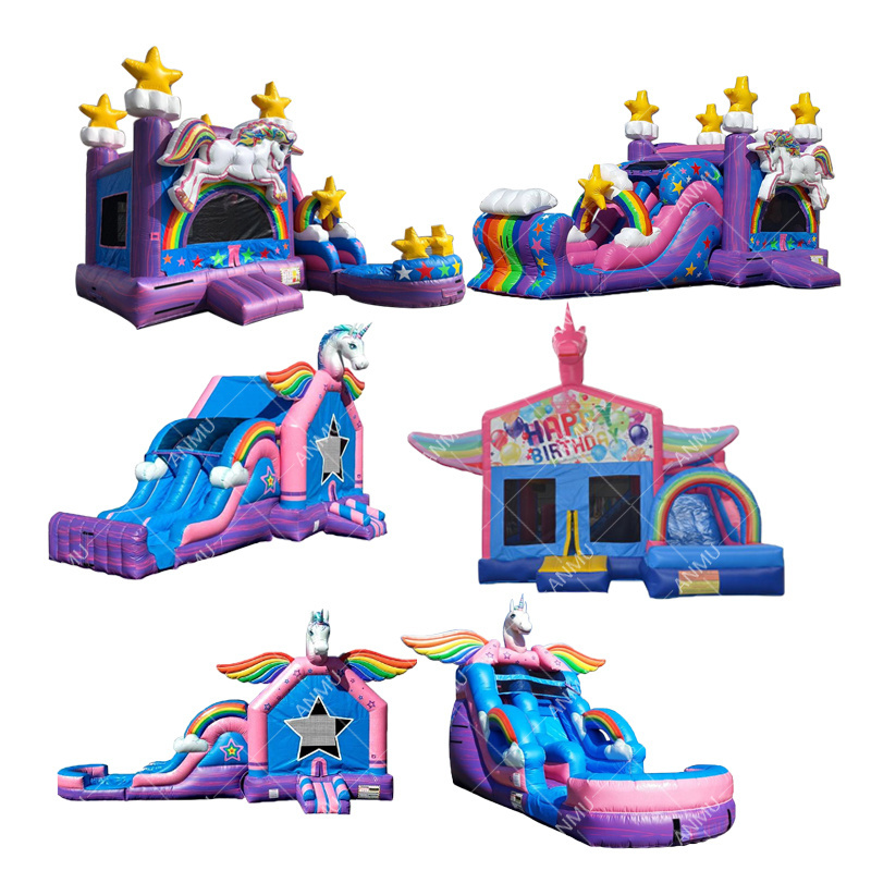 Unicorn Inflatable Bounce House Combo air bouncer inflatable trampoline bouncy castle jumping castle