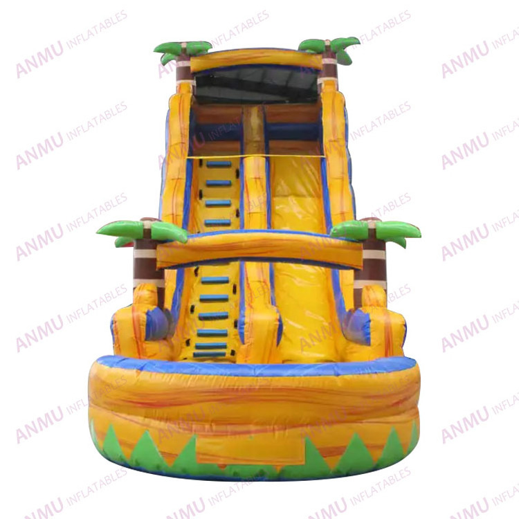 Commercial water slide double lane inflatable slide with pool cheap price tobogan inflable for party inflatable playground