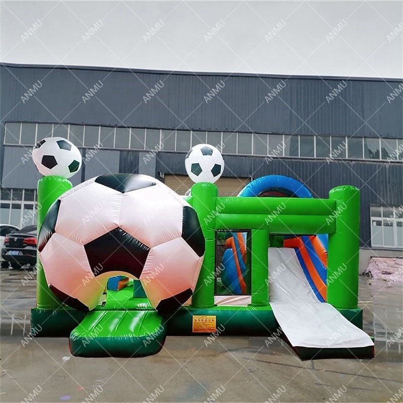 Football Inflatable Combo house children sport theme Jumping castle combo slide bounce jumper