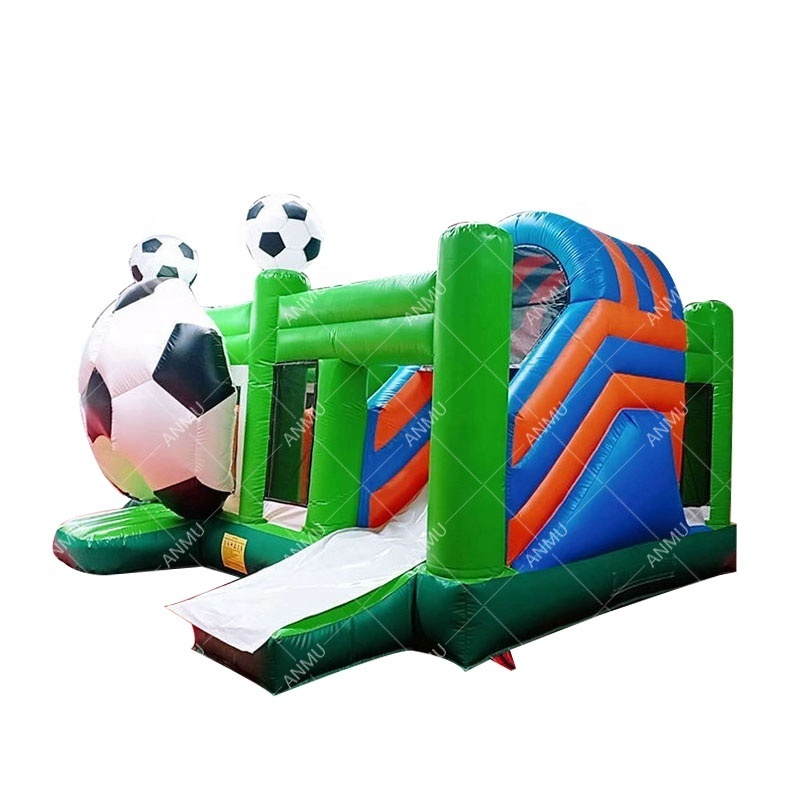 Football Inflatable Combo house children sport theme Jumping castle combo slide bounce jumper