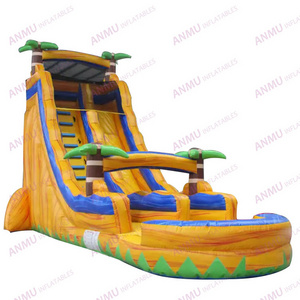 Commercial water slide double lane inflatable slide with pool cheap price tobogan inflable for party inflatable playground