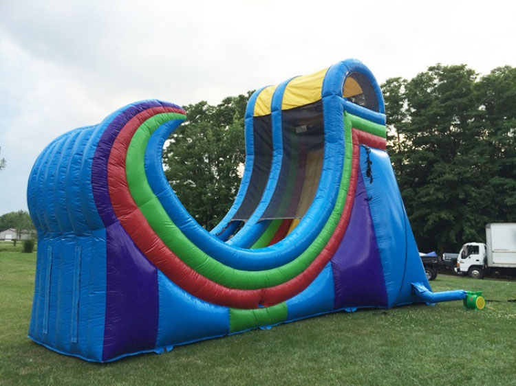 Outdoor giant rapids slides Inflatable Rampage Water Slide for both wet and dry playing