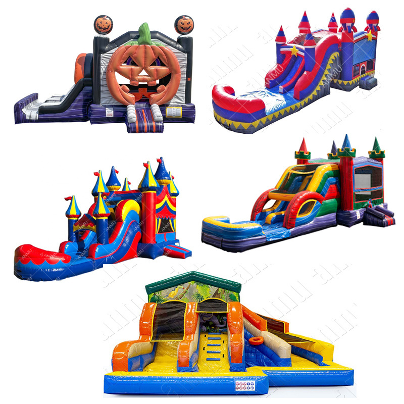 Commercial Inflatable Pirate Ship Combo The Big Bounce House Bouncy Castle Jumping With Slide