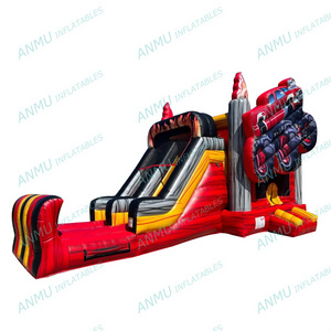 Outdoor bounce house combo commercial inflatable monster truck bounce house