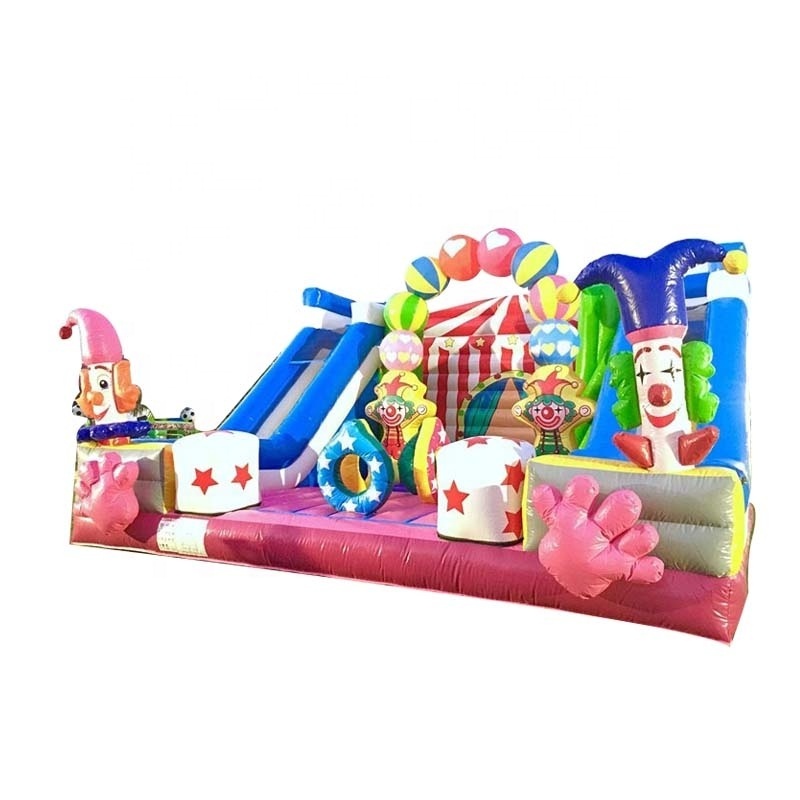 Commercial grade kids castillo party jumpers bounce house inflatable clown playground