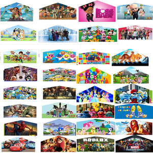 Kids party rental bounce house bouncy castle banners custom theme graphic banner for inflatable bouncer