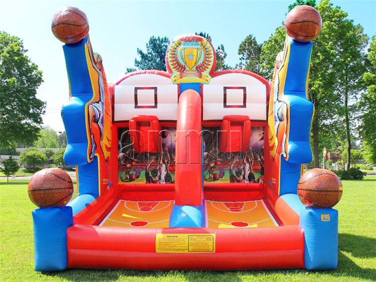 Best Selling Adult Sport Game Shooting Stars Inflatable Basketball Double Shot Hoop Game