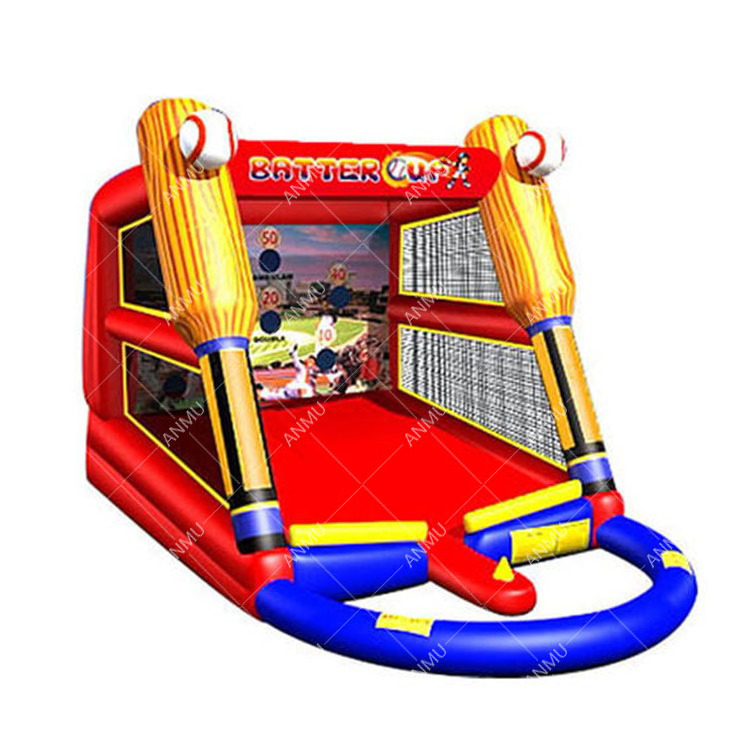 New Playground Toys Commercial Inflatable Baseball Batting Sports Games Inflatable Batter Up Carnival Game