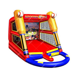 New Playground Toys Commercial Inflatable Baseball Batting Sports Games Inflatable Batter Up Carnival Game