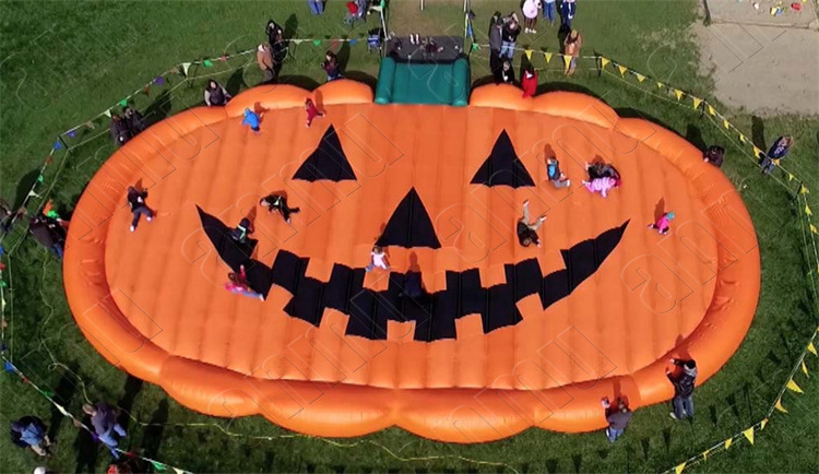 Halloween jumping bounce pads inflatable pumpkin pad for kids