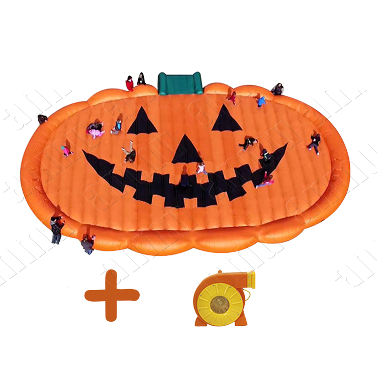 Halloween jumping bounce pads inflatable pumpkin pad for kids