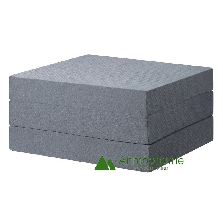 Grey foldable mattress Memory foam mattress Lightweight portable floor bed Children's camping mattress Children's sponge floor