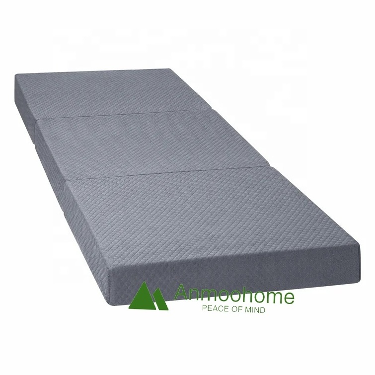 Grey foldable mattress Memory foam mattress Lightweight portable floor bed Children's camping mattress Children's sponge floor