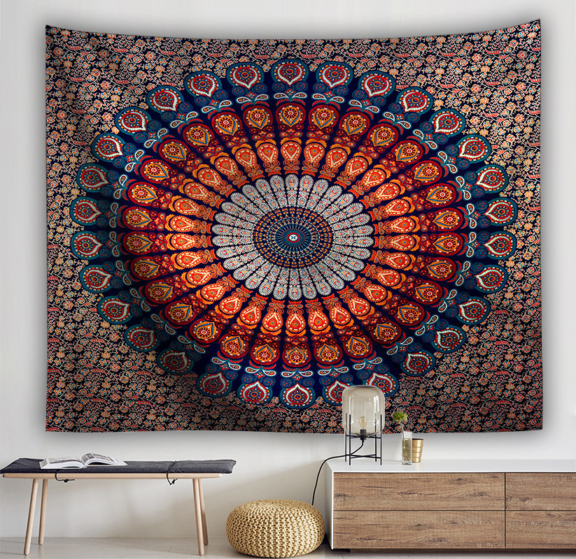 3D Print Indian Bohemian Mandala Boho Hippie Tapestries Wall Decoration