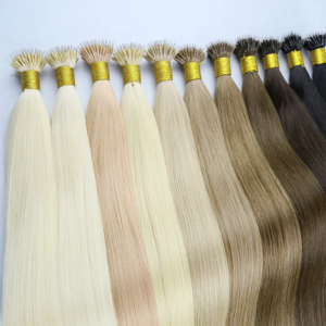 Wholesale remy Russian itip human hair extensions keratin micro link raw virgin hair pre bonded i tip hair extensions