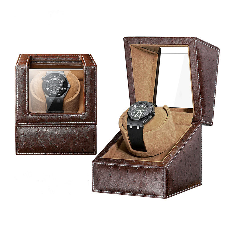 Luxury High Quality Custom Logo Watch Gift Box Watch Organizer Case Wooden Leather Watch Box