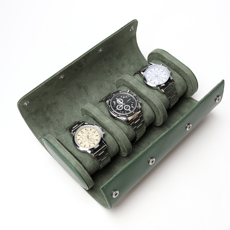 Luxury High Quality Custom Logo Watch Gift Box Watch Organizer Case Wooden Leather Watch Box