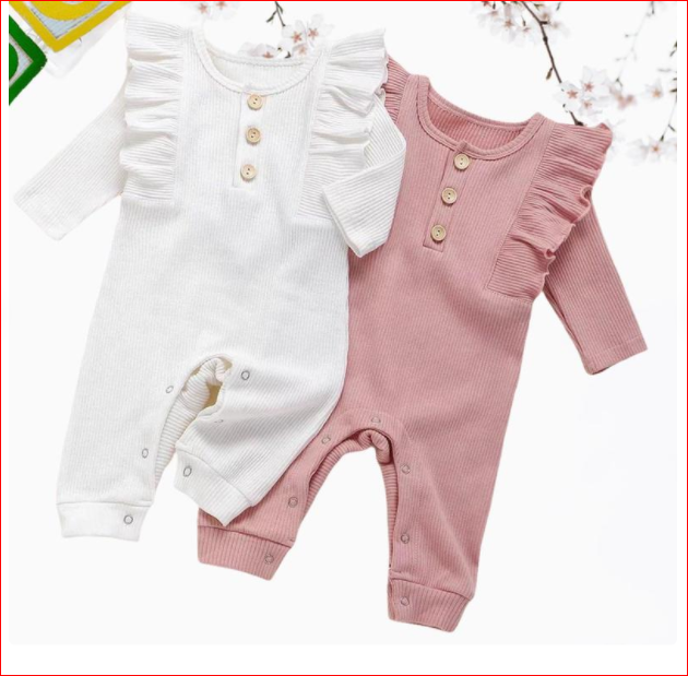 GOTS certified 100% organic cotton baby suit rompers knitted baby bubble rompers baby oversized rompers with customized designs