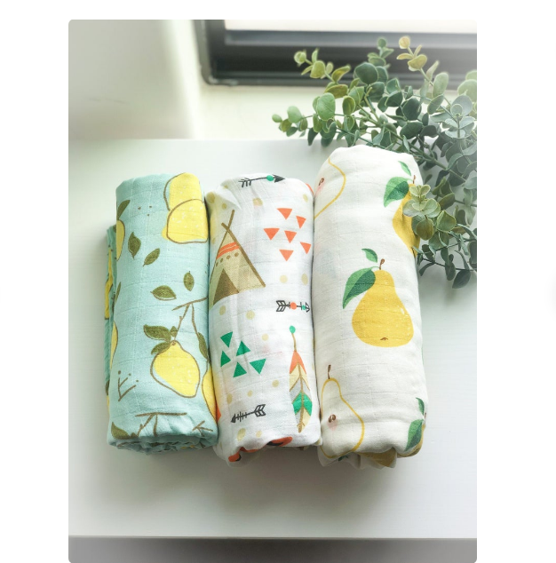 Newborn Receiving Blanket Baby Blanket Wrap Plain Soft muslin swaddle wrap blanket 100% organic cotton muslin swaddle wrap