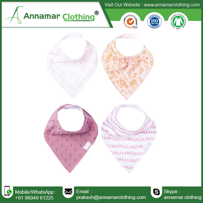 New Design Soft Cotton Baby bandana Bibs