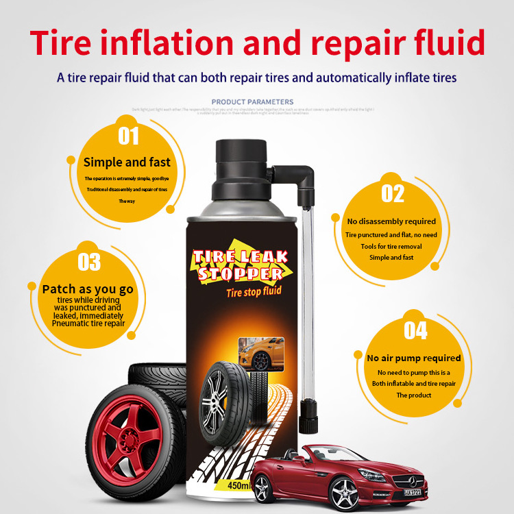 Wholesale Portable Tire Repair Tools Tire Sealer Inflator Spray Tyre Fix Instant Quick Puncture Repair