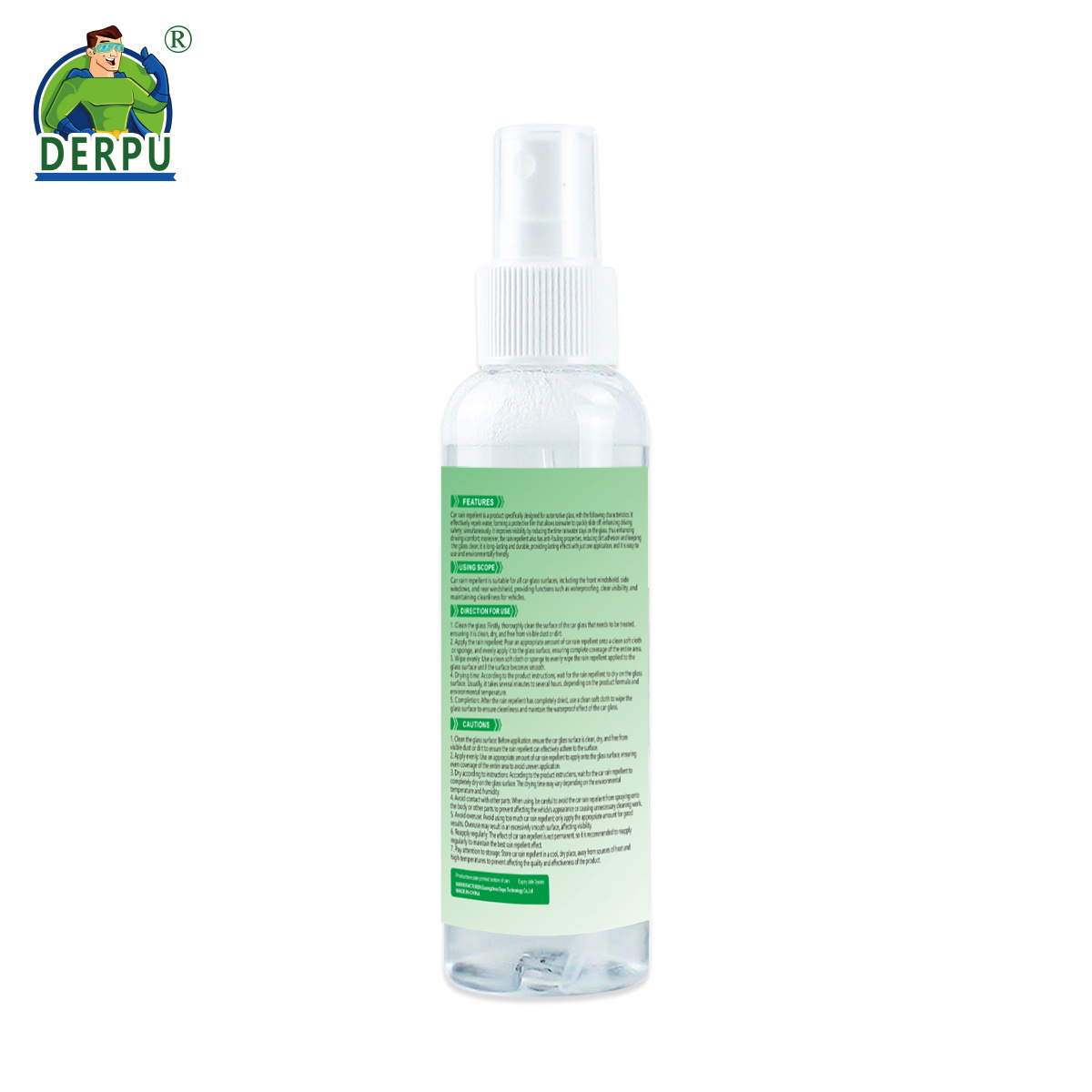 Car Care Cleaning Spray Rain Repellent Automotive Glass Clear Vision and Effective Rain Removal Car Glass Mirror Rain Repellent