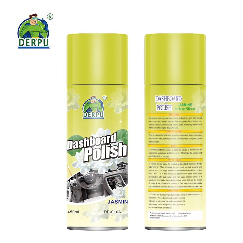 Dashboard Polish Dashboard Spray Aerosol Dashboard Shine Wax Spray 450ML Jasmine smell Clean and Bright Car Interior