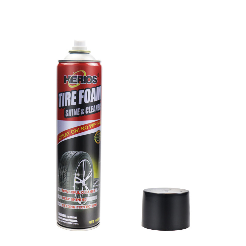 650ml Herio Car Tyre Wax Polish Foam Cleaner Type Durable Shine Tyre Shine Foam Cleaner Spray