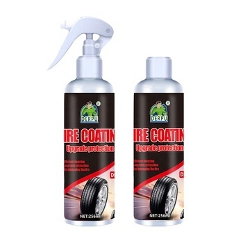 Tire Shine Spray Custom Logo Tire Gloss Spray Coating Prevent Discoloration Maintenance And Protection Functions