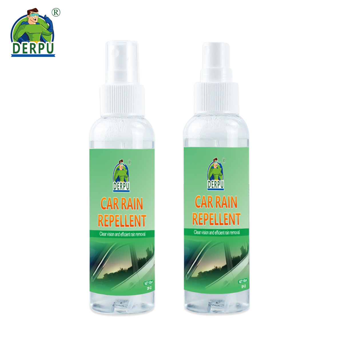 Car Care Cleaning Spray Rain Repellent Automotive Glass Clear Vision and Effective Rain Removal Car Glass Mirror Rain Repellent