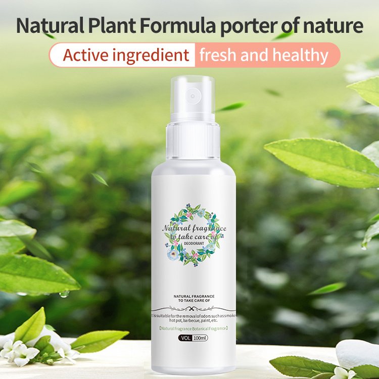 Green Plant Ingredients Fabric Fragrance Spray Air Odor Neutralizing Air Freshener Cigarette Smoke Odors Eliminator