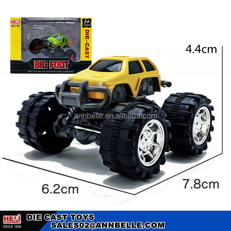 Mini monster metal alloy car Die cast car big wheel monster truck mini truck promotion toys