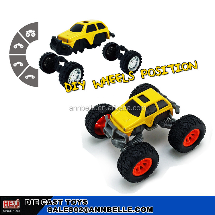 Mini monster metal alloy car Die cast car big wheel monster truck mini truck promotion toys