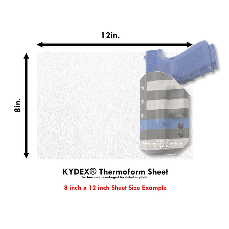 White KYDEX Plastic = Heat Formed Plastic KYDEX Sheets = 300X300X1.5mm