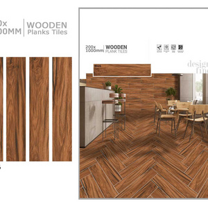 WOODEN PLANK FOR FLOORING 200X1000mm TO DECORATE FLOOR WITH NATURAL WOOD EFFECT MATTE FINISH SURFACE