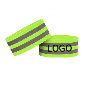 High Visibility Reflective Leg Arm Wrist Ankle Bands 5CM Width Elastic Adjustable Safety Running Gear Custom Logo