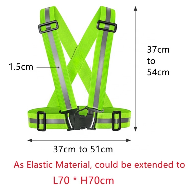 Custom LOGO Reflective Running Belt Safety Clothing Hi Vis Safety Vest