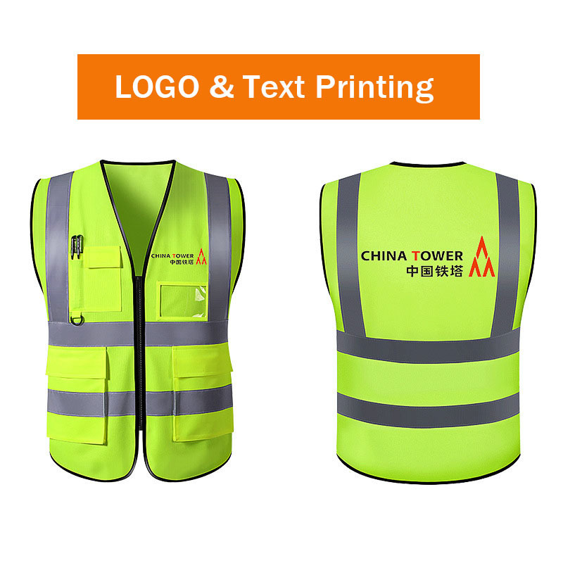 Hot selling High Visibility ANSI class 2 reflective safety vest with pockets