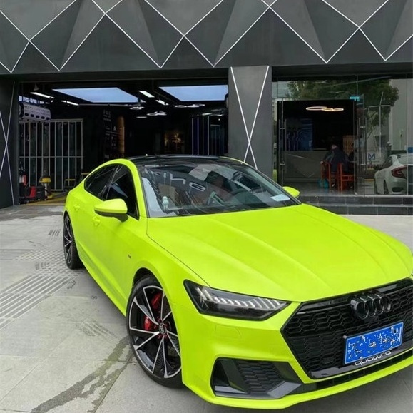 ONDIS New color matte Ultimate Flat Yellow lime fluorescent/ neon yellow auto sticker film wrap vinyl car body