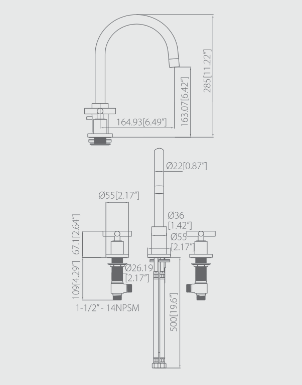 North American Market hot sales 3PCS Lav.Faucet with Brass Drain.