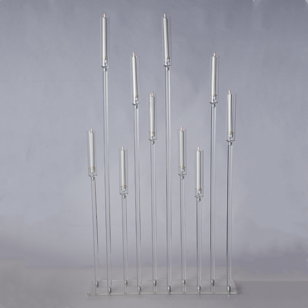 crystal modern wedding floor clear candelabra tall wedding centerpieces acrylic candle holder for tables decorations