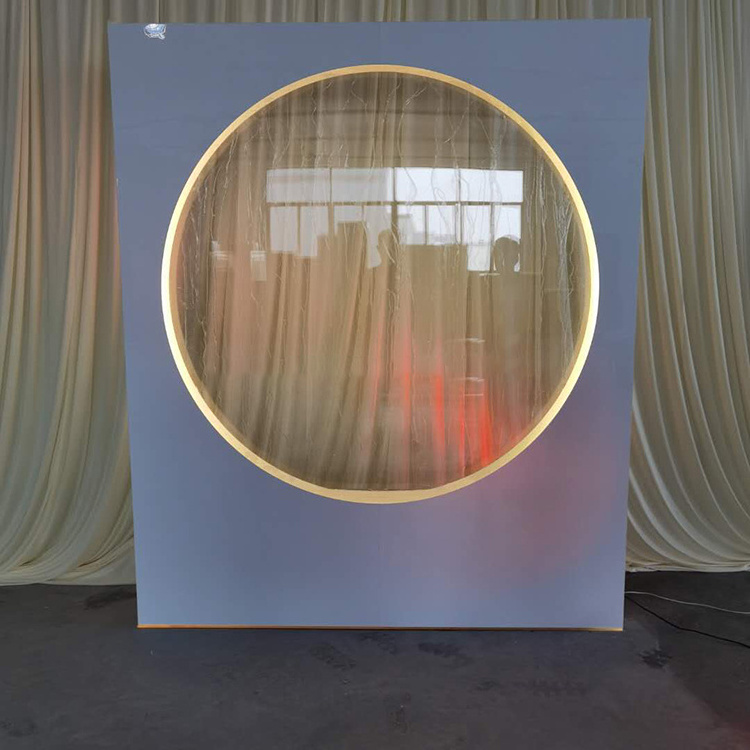 Wedding Decoration PVC Backdrop with Acrylic Luminous Perspective Window For Wedding Decoration Backdrop