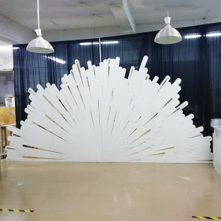 The newest design  sunset white PVC backdrop wedding decoration backdrop