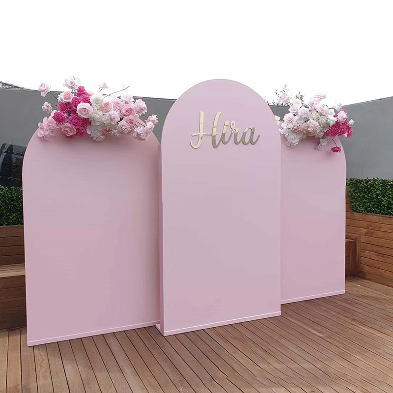 wedding party supplies White Pink Stand PVC U-shape arch door wedding decoration backdrop for wedding decoration