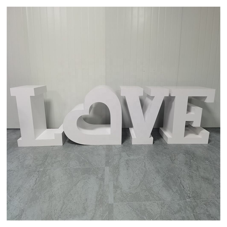 Wholesale White Acrylic Party Used LOVE Letter Base Table  for Wedding Party Event Decorations