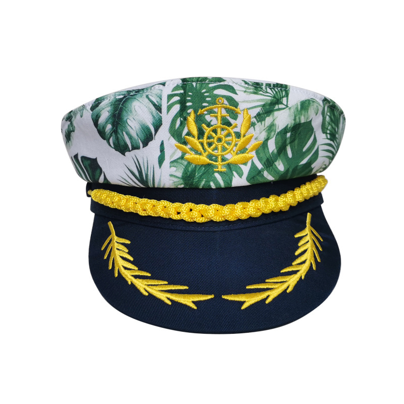 Wholesale cheap and high quality Carnival party navy cotton Captain hat for adult