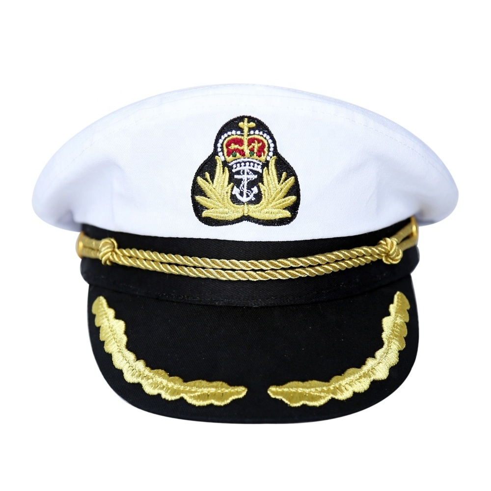 Adult Captain Hat Stain Yacht Boat Navy Sailor Sea Marine Navy Officer Cap Hat