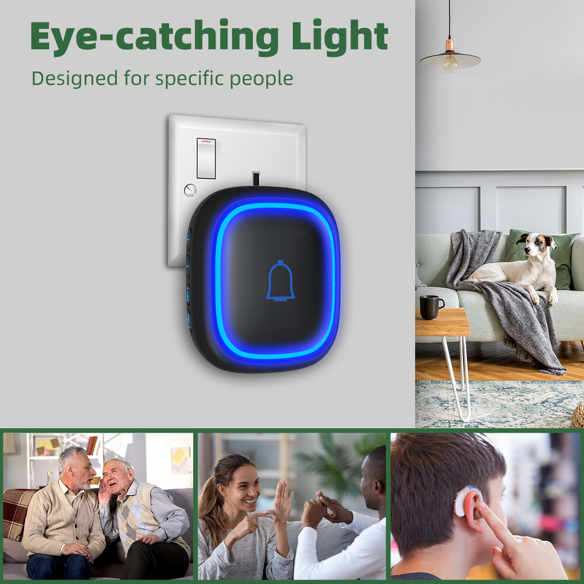 High quality ring door bell doorbell wireless doorbell chime loudly enough for seniors