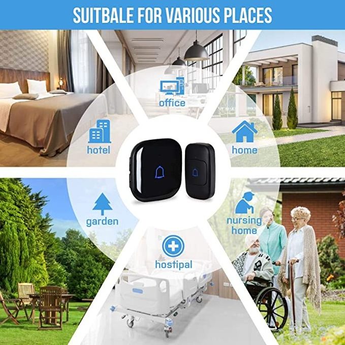 Hot Sale Product Ring Doorbell IP55 Waterproof Outdoor Wireless Doorbell Chimes